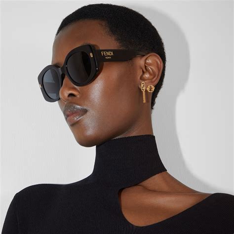 fendi roma black acetate sunglasses|sunglasses shop fendi.